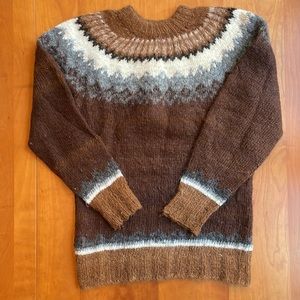 Handmade Vintage Knit Wool Sweater Size M